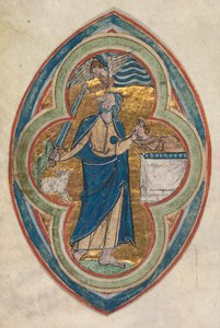 Miniatyr utskåret fra et kompendium i historien om Kristi slektsforskning..., 1200-1250 av William de Brailes