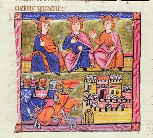 Ms 828 f.189r Council of Acre and the Siege of Damaskus, Second Crusade, fra 