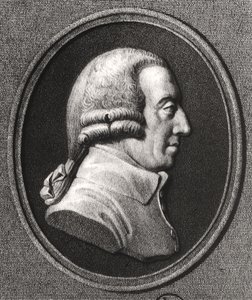 Portrett fra en medaljong av Adam Smith (1723-90) av William the Younger Holl