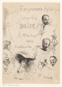Visittkort fra skriveren Eugène Delâtre i Paris av Willibald Wolf Rudinoff