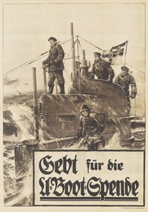 Gi til ubåtdonasjonen. Plakat, 1917