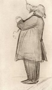 Johannes Brahms (1833-1897) tysk komponist, dirigering (tegning) av Willy von Beckerath