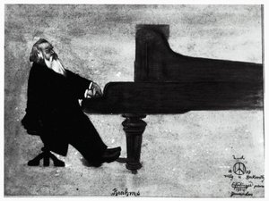 Den tyske komponisten Johannes Brahms (Hamburg av Willy von Beckerath