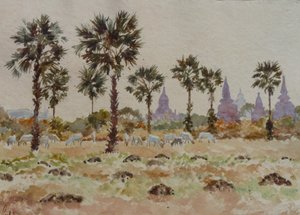 935 Blå kyr og palmettoer av Wilson Clive