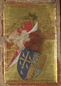 Våpenskjoldet til Richard II av England Det ytre panelet til Wilton Diptych, mellom 1395 og 1399 av Wilton Master
