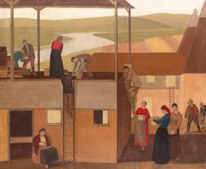 Design for veggdekorasjon, ca. 1918 (olje på lerret)