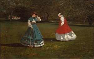 Et spill med krokket av Winslow Homer