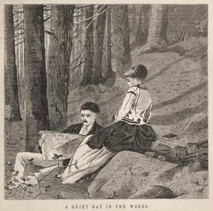 En stille dag i skogen, 1870. av Winslow Homer