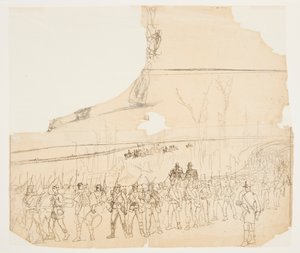 En infanterikolonne i mars av Winslow Homer