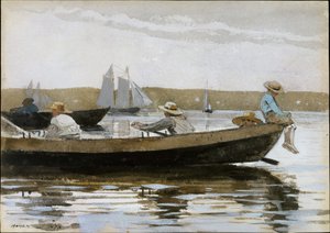 Gutter i en Dory av Winslow Homer