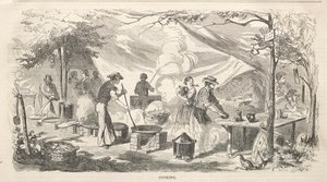 Camp Meeting Sketches: Cooking, 1858. av Winslow Homer