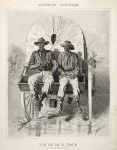 Kampanjeskisser: Bagasjetoget, 1863. av Winslow Homer