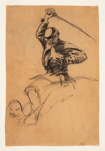 Kavalerisoldat med sverd til hest av Winslow Homer