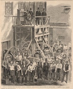 Klokkespill med tretten klokker til Christ Church, Cambridge, Massachusetts, produsert av herrene Henry N. Hooper & Co. i Boston, fra Harper