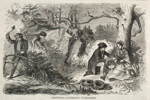 Christmas - Gathering Evergreens, 1858. av Winslow Homer