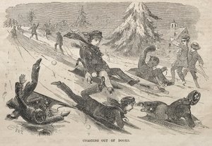 Coasting Out of Doors, 1857. av Winslow Homer