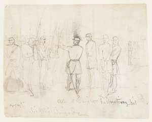 Oberst Dwight inspiserer sitt regiment av Winslow Homer