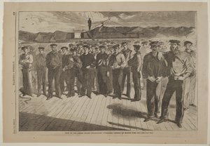 Mannskapet på den amerikanske dampsluppen Colorado, innrullert i Boston, juni 1861 av Winslow Homer