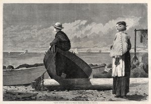 Pappa kommer!, 1873. av Winslow Homer