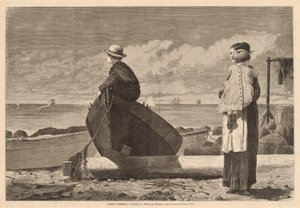 Pappa kommer!, utgitt 1873. av Winslow Homer