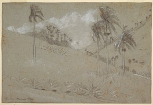 Tegning, cubansk åsside, 1885 av Winslow Homer