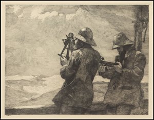 Åtte klokker, 1887, trolig trykt ca. 1940 av Winslow Homer