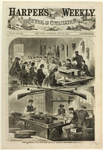 Fyllepatroner ved United States Arsenal, i Watertown, Massachusetts av Winslow Homer