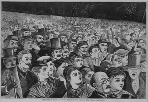 Fire-works on the Night of the Fourth of July, 1868 (tregravering) av Winslow Homer