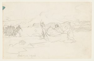 Fiskere som strander en Dory av Winslow Homer