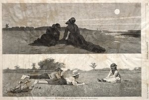 Flørting på kysten og på engen, 1874. av Winslow Homer