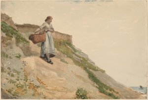 Jente som bærer en kurv av Winslow Homer