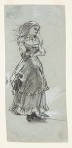 Jente som holder et drikkeglass av Winslow Homer