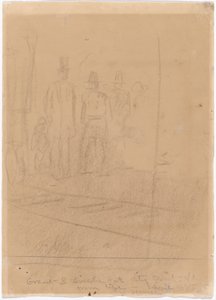 Grant og Lincoln i City Point, Virginia [recto], 1865. av Winslow Homer