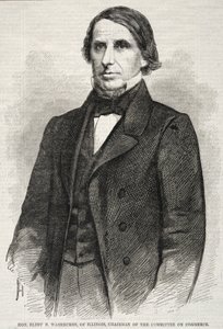 Hon. Elihu B. Washburne, fra Illinois, leder av komiteen for handel, 1860. av Winslow Homer