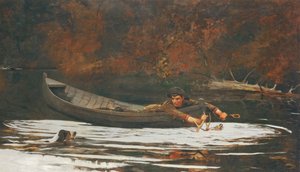 Hund og jeger, 1892 av Winslow Homer