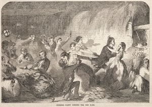 Husking Party Finding the Red Ears, 1857. av Winslow Homer