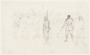 Infanteririfleøvelse, Sickles Regiment, Lees Mills, Virginia av Winslow Homer