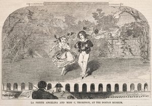 La Petite Angelina og frøken C. Thompson, ved Boston Museum, 1859. av Winslow Homer