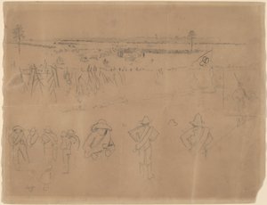 Oppstillinger og skyttergraver [recto] av Winslow Homer