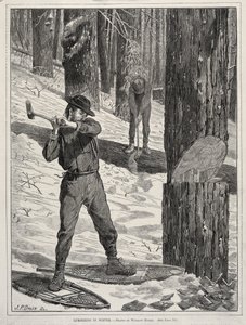 Tømmer om vinteren, 1871. av Winslow Homer