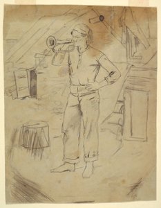 Mann iført Zouaves lue av Winslow Homer