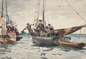 Markedsscene, Nassau av Winslow Homer