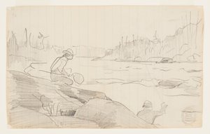 Menn som fisker med stang og garn av Winslow Homer