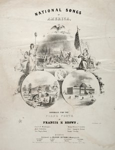National Songs of America - Omslag for noter. av Winslow Homer