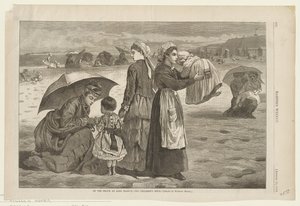 På stranden ved Long Branch - Barnas time av Winslow Homer