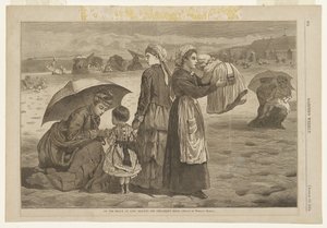 På stranden ved Long Branch - Barnas time av Winslow Homer