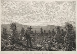 Pumpkins Among the Corn, 1878. av Winslow Homer