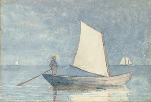 Seiler en Dory, 1880 av Winslow Homer
