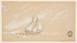 Skonnert med tre dorier av Winslow Homer