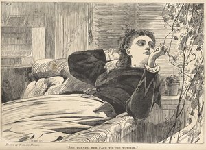 «Hun vendte ansiktet mot vinduet» av Winslow Homer